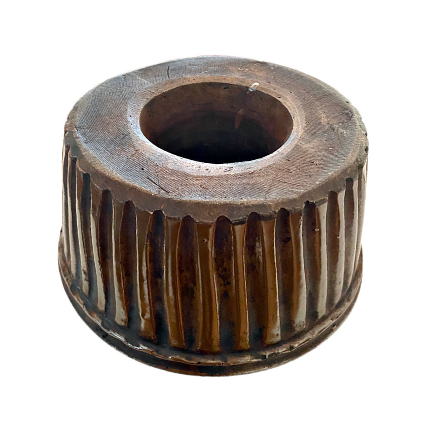 19th Century French Nutmeg Glazed Moule a Gateau Cake Mold