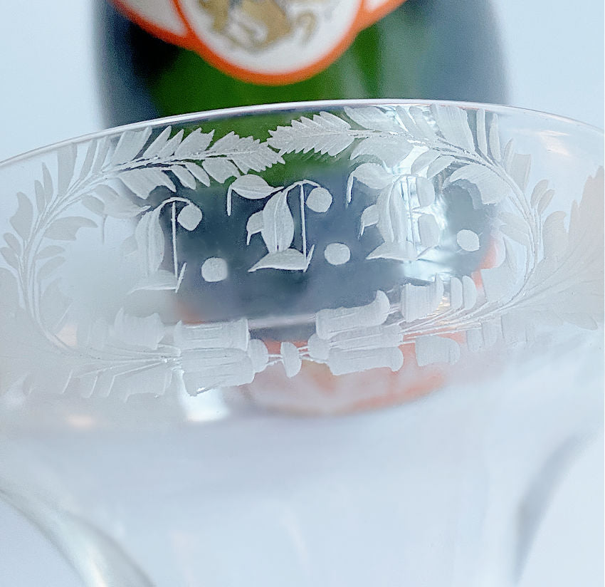 19th Century, French Hollow Stem Champagne Coupes
