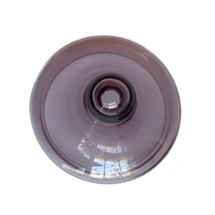 Amethyst Lavender Glass Apothecary Jar with Domed Lid – French Vanity Style Storage