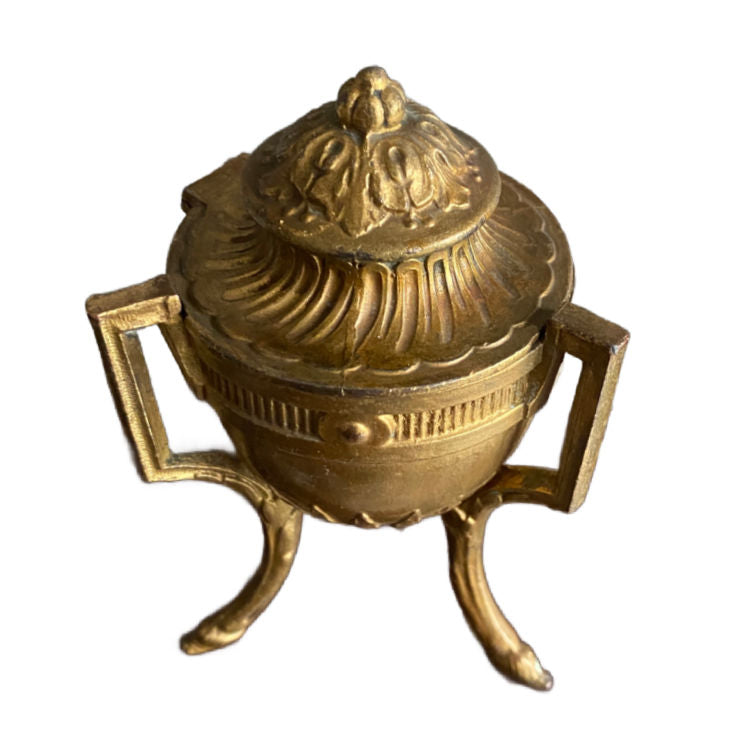 Rare 19th century French Napoleon III régule jewelry casket, numbered and finely detailed with tufted silk interior—an exceptional Grand Tour treasure.