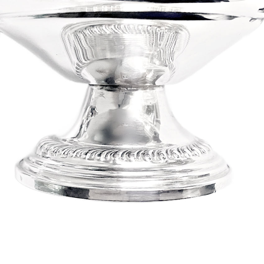 Sterling silver creamer and sugar with gadroon foot design