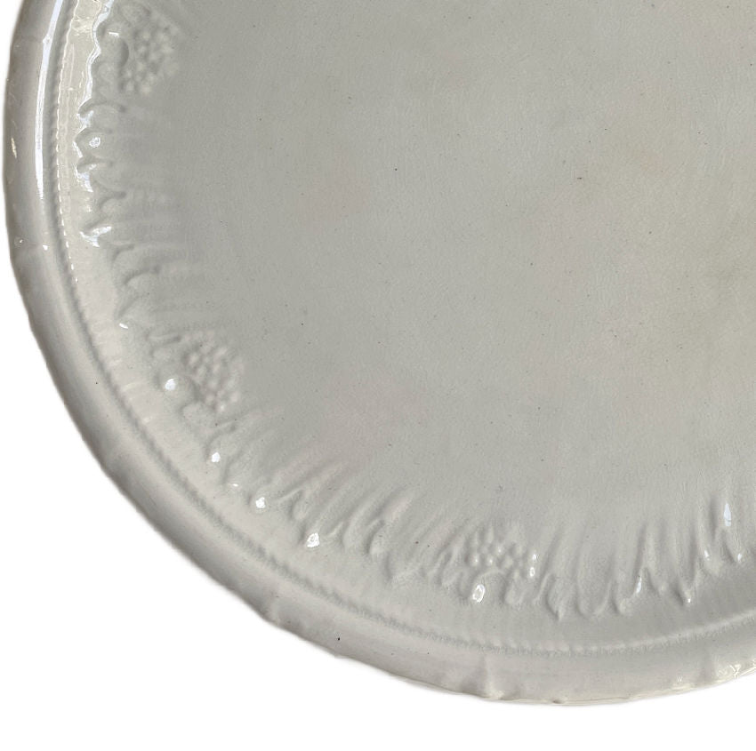 antique french ironstone, french cheese plateau, fleur de lis ironstone, french country kitchen, antique french display, fromagerie platter, french brocante, white ironstone, french farmhouse decor, antique serving piece