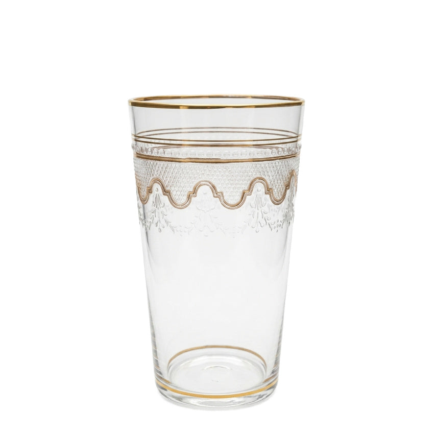 Set of four antique crystal glasses refined French barware single view