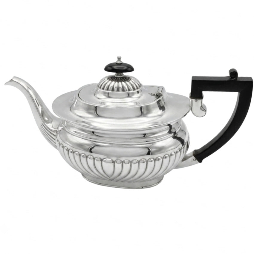 1920s Sheffield coffee and tea service complete set England teapot view