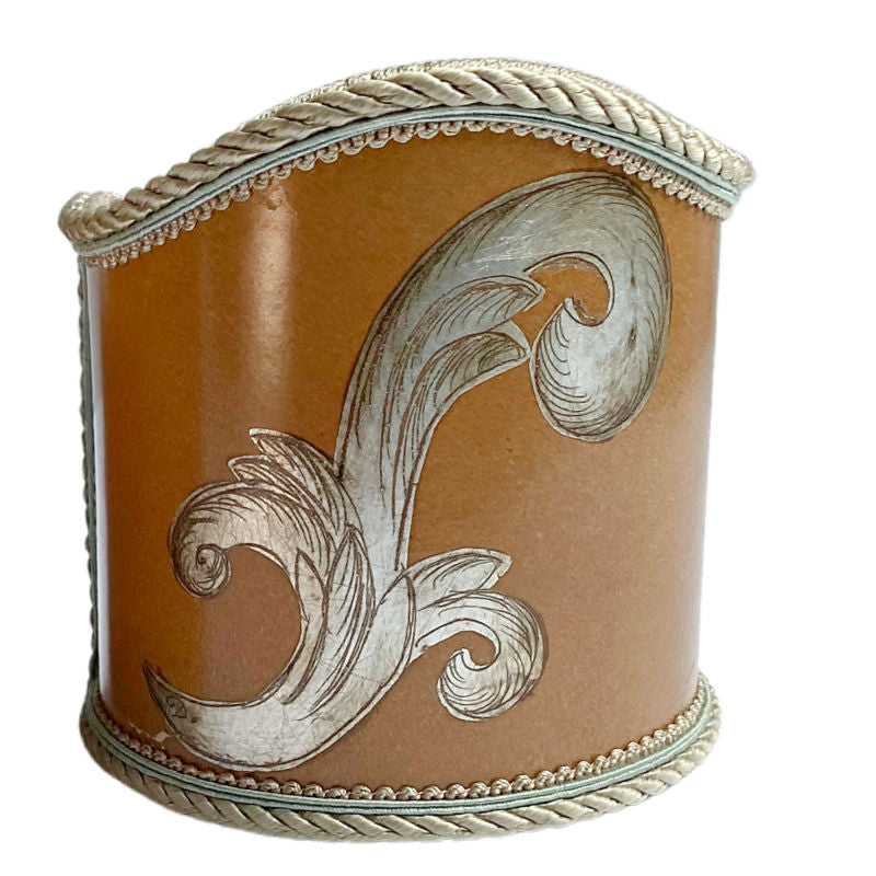 Antique Venetian Hand Painted Parchment Half Shades