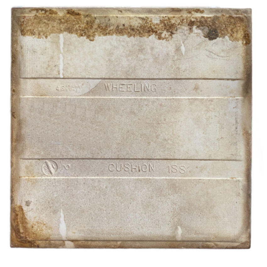 Signed Antique Wheeling tile back