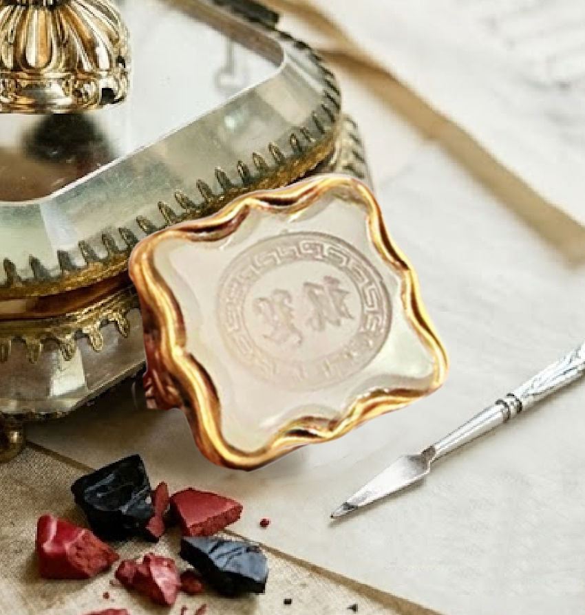 Historic 1820s wax seal fob pendant styled as a wearable necklace