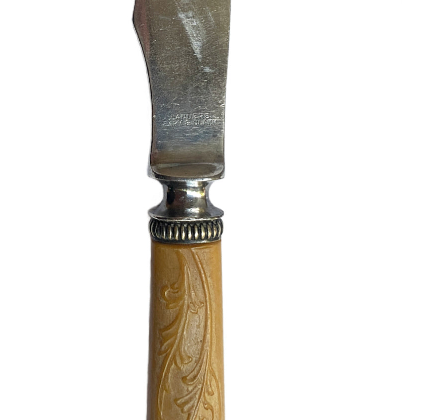 Elegant Vintage Abram French Co. Boston Celluloid Knives Set of 4