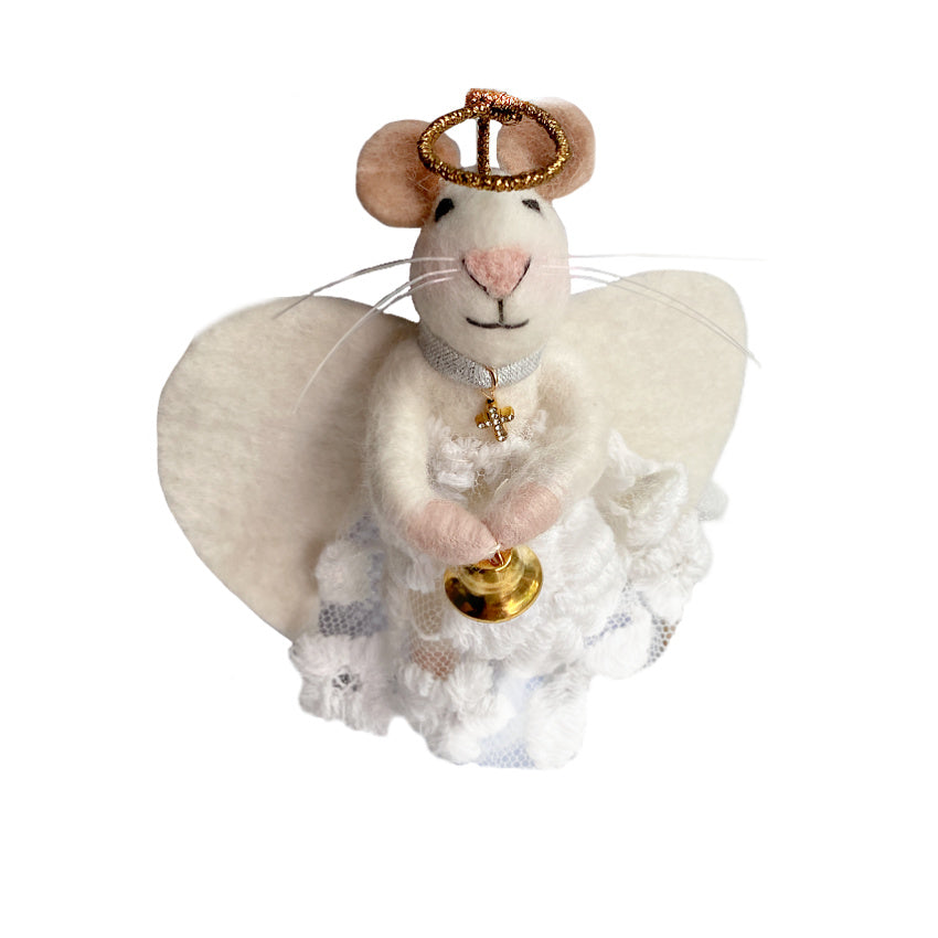 Celeste Holiday Felted Mouse Ornament