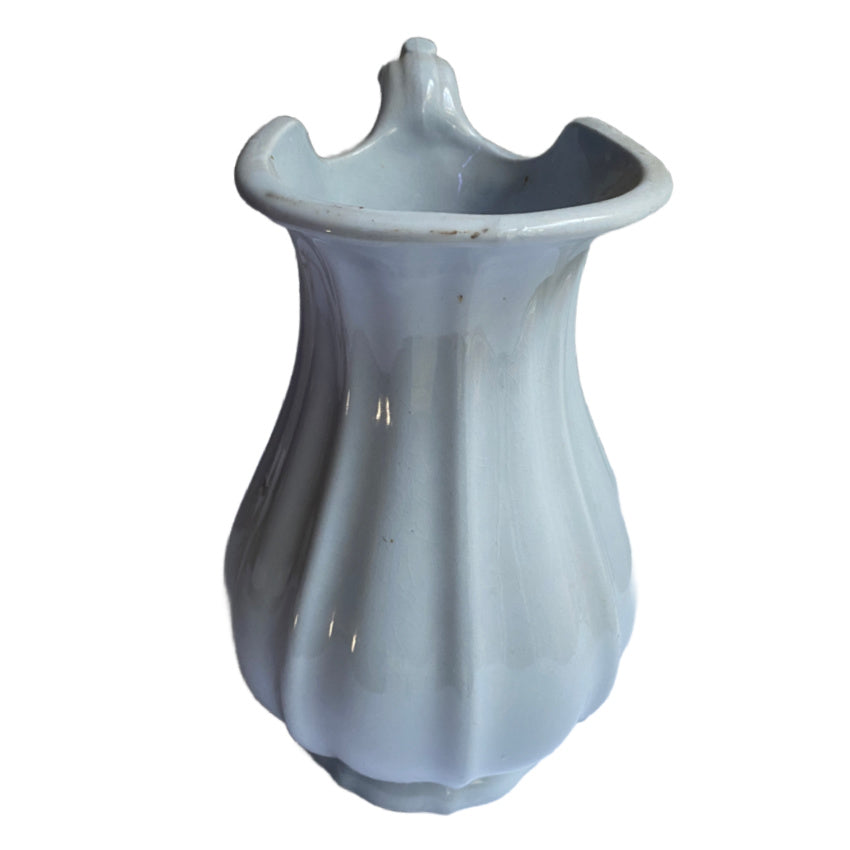 Charming Large Antique Ironstone Pitcher — English Staffordshire Collectible- spout