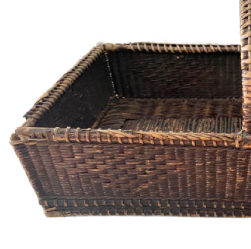 Exceptional 19th Century Antique Shallow Handwoven Basket