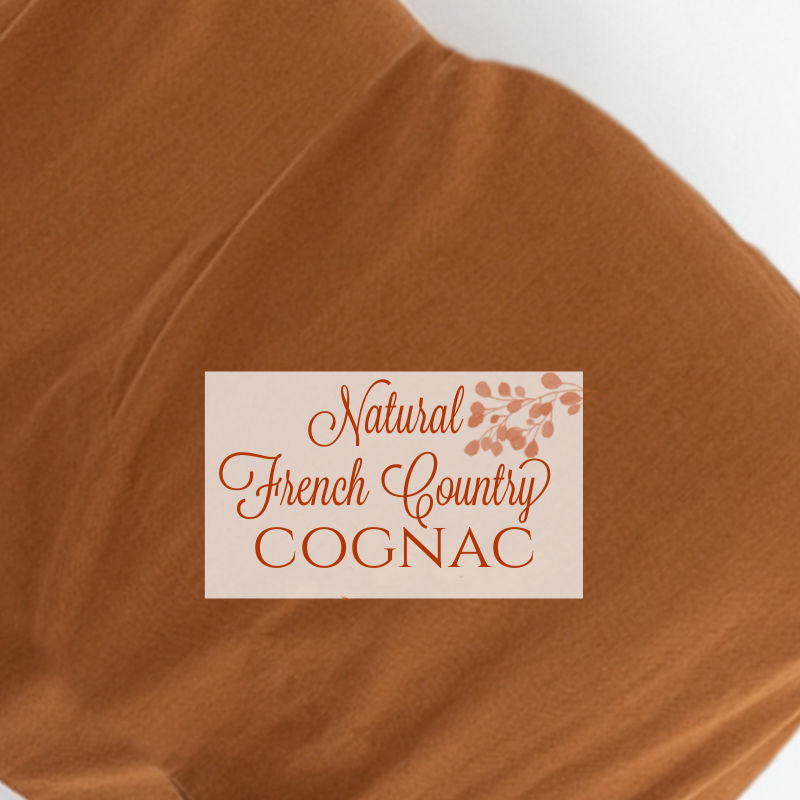 Natural French Country Cognac Linen Runner