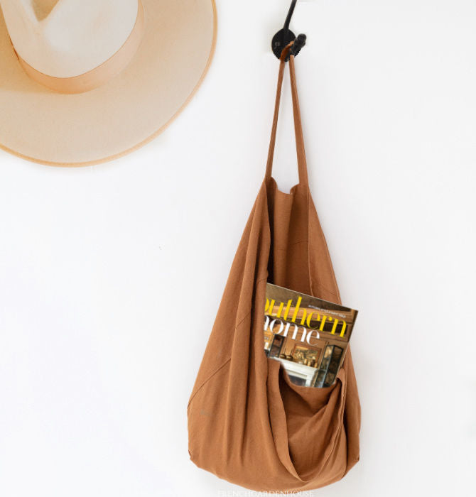 amber bronze linen big bag