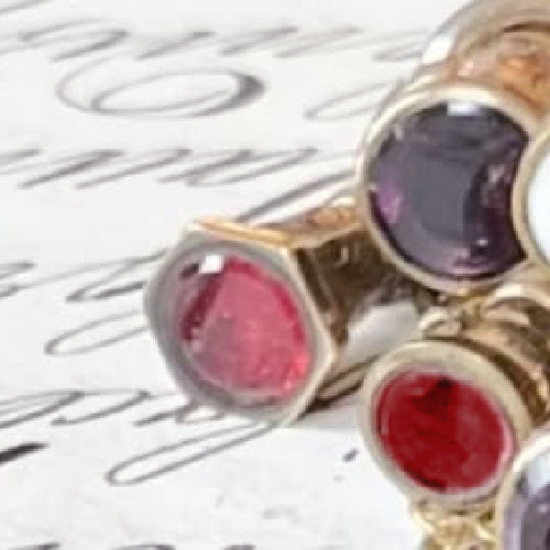 Antique gold chatelaine pencil necklaces from France.