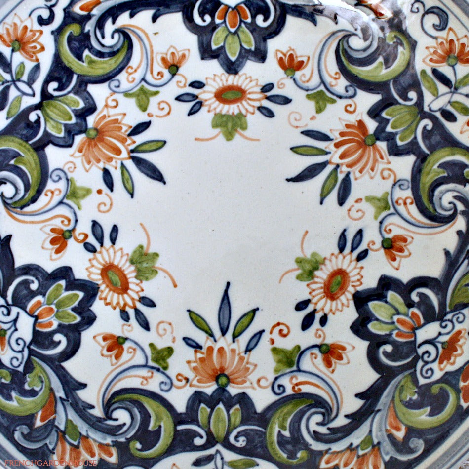 Makkum Delft Hand Painted Floral faience Charger