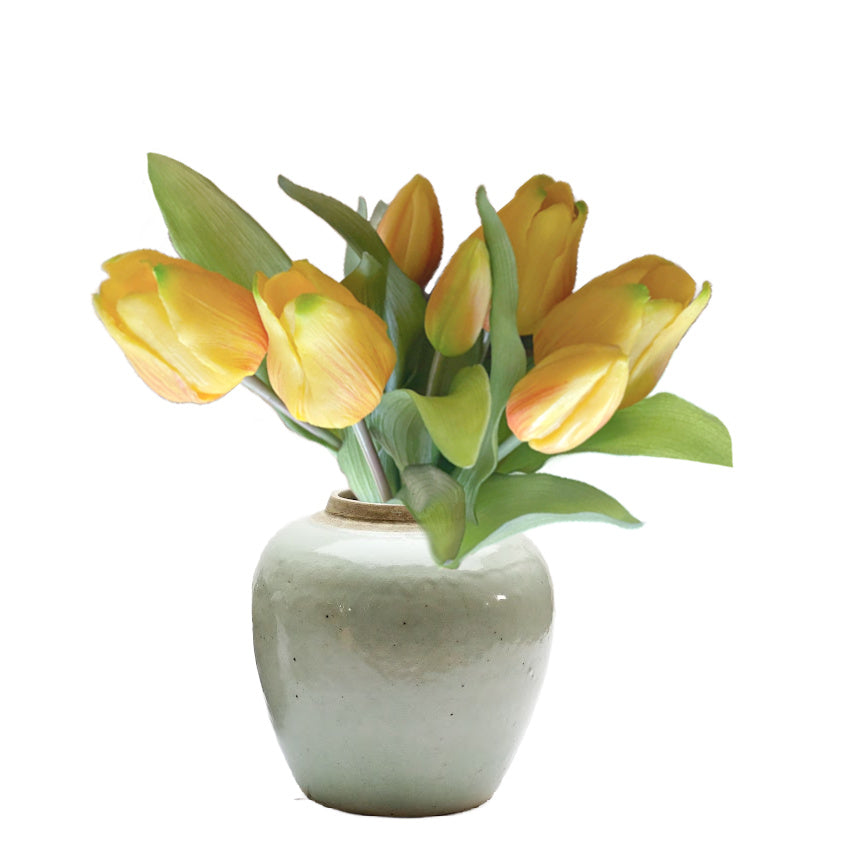 A sun-kissed French country tulip bouquet with real-touch petals, bringing effortless charm, warmth, and lasting beauty to any interior.