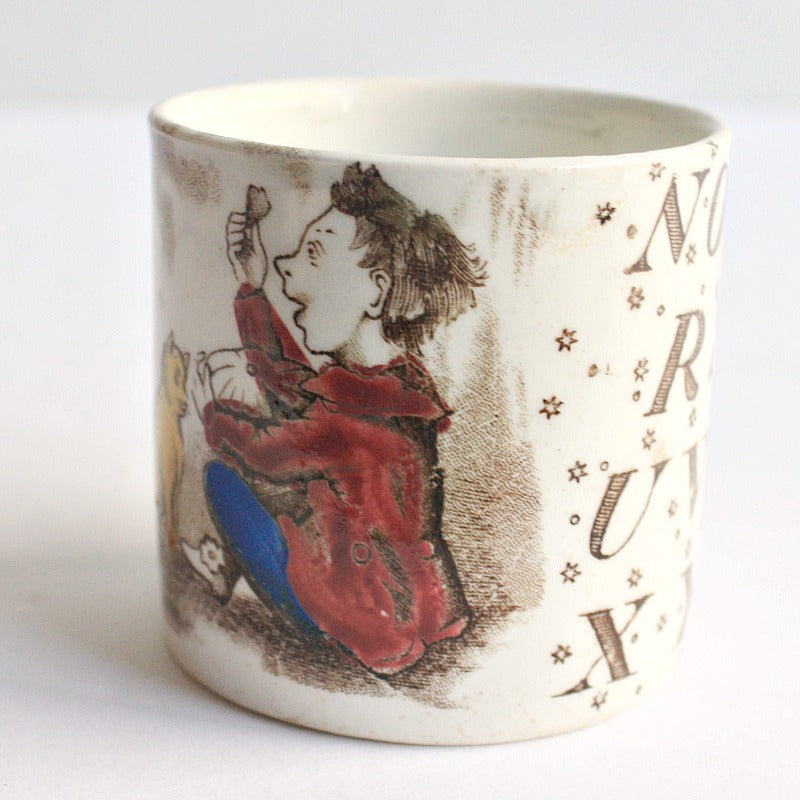 1880 Staffordshire Alphabet ABC Mug - Jack Horner