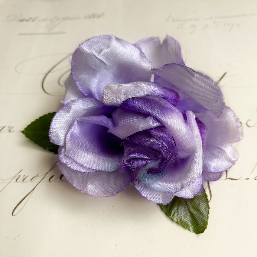 Vintage Millinery Purple Organza and Velvet Rose