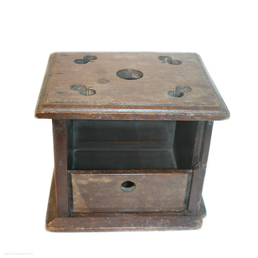 Antique French wood footrest