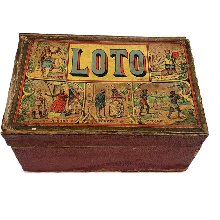 Antique French Game in original box with color graphics