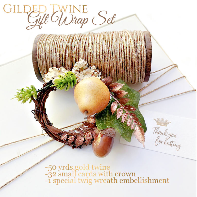 Autumn gift wrapping set