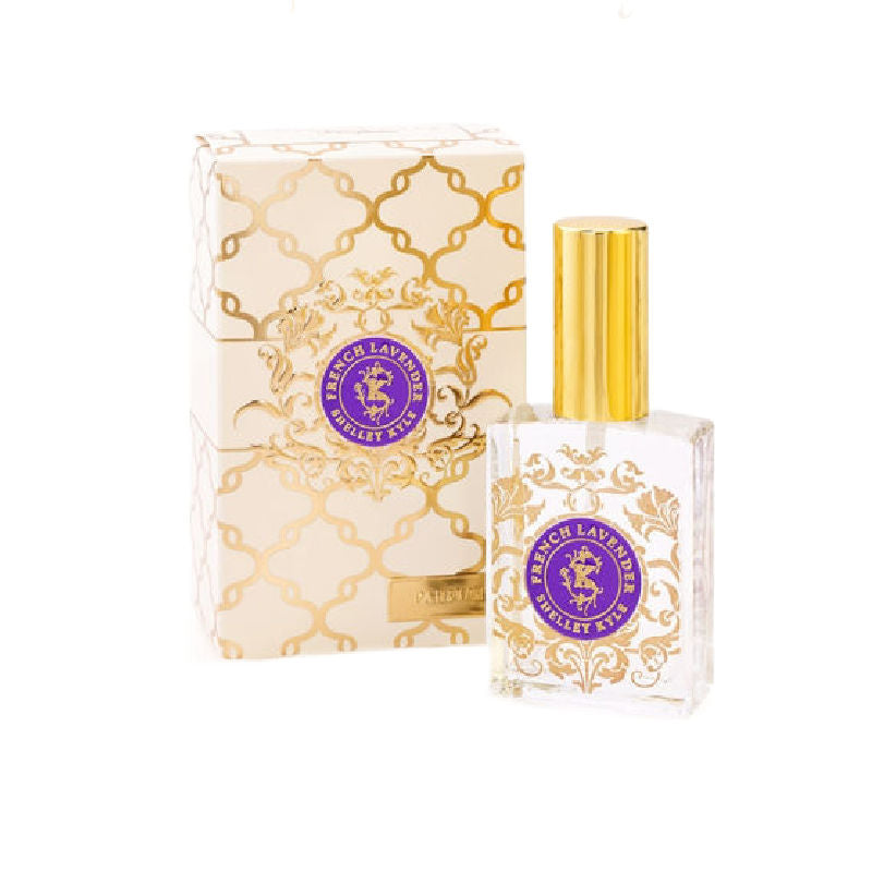 A luxury French lavender parfum spray with a soft, calming aroma. Perfect for linens, skin, or any space, bringing the elegance of lavender fields indoors.