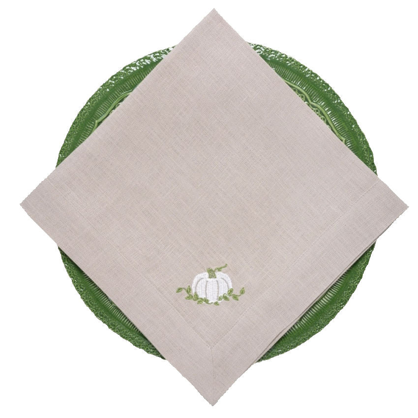 Pumpkin Large Linen Napkins Set of 4
