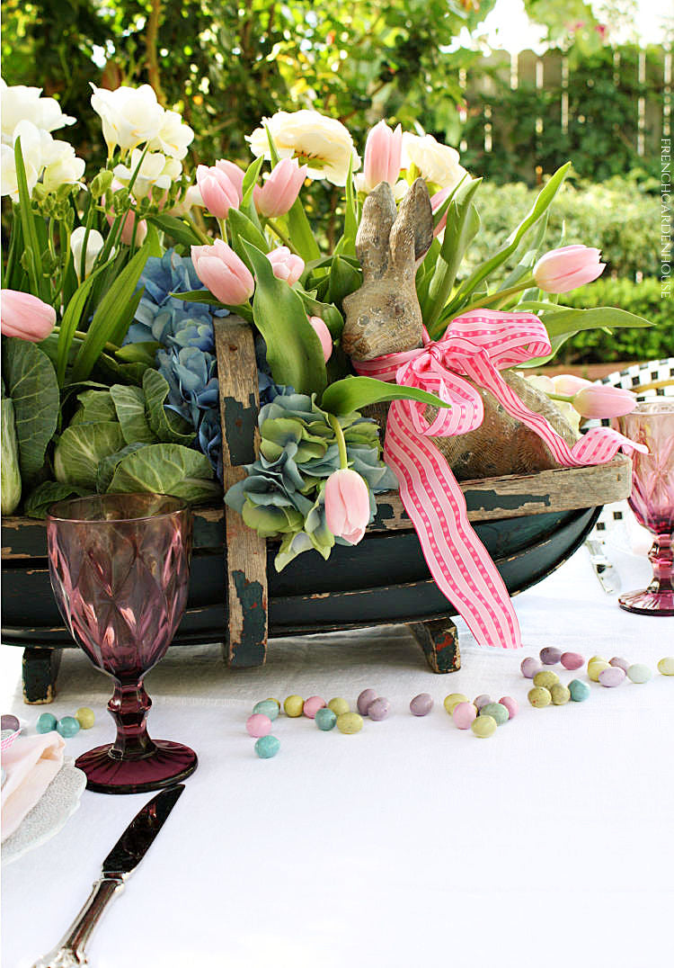 Blooming Easter Garden Basket Centerpiece