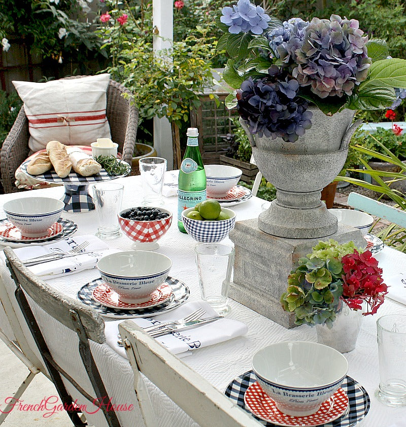 Summer Collection: Set a RED WHITE & BLUE Table Outdoors