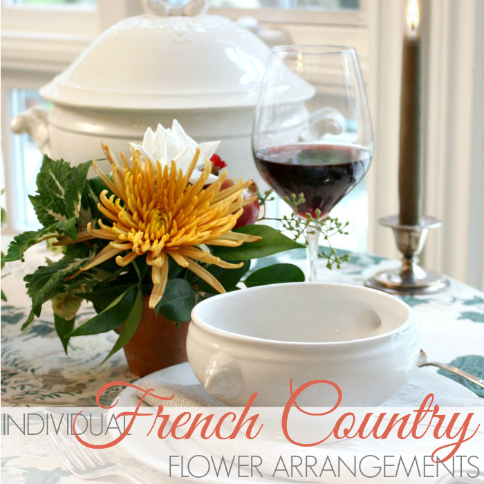 MAKE PETITE INDIVIDUAL FRENCH COUNTRY FLOWER ARRANGEMENTS