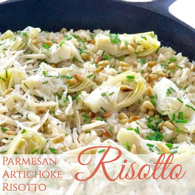 Spring Parmesan Artichoke Risotto