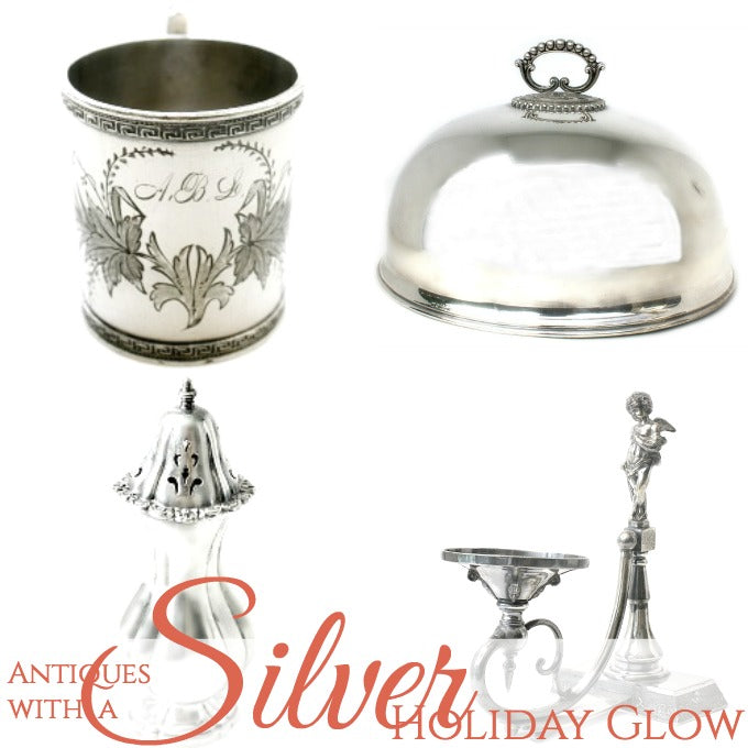 Antiques with Silver Holiday Glow