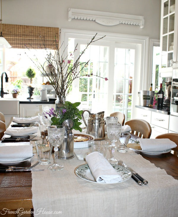 Simple French Supper with Antiques at the Table