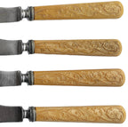 Elegant Vintage Abram French Co. Boston Celluloid Knives Set of 4
