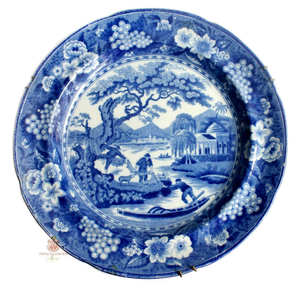 Early 19th Century Blue and White Transfer Printed Plate