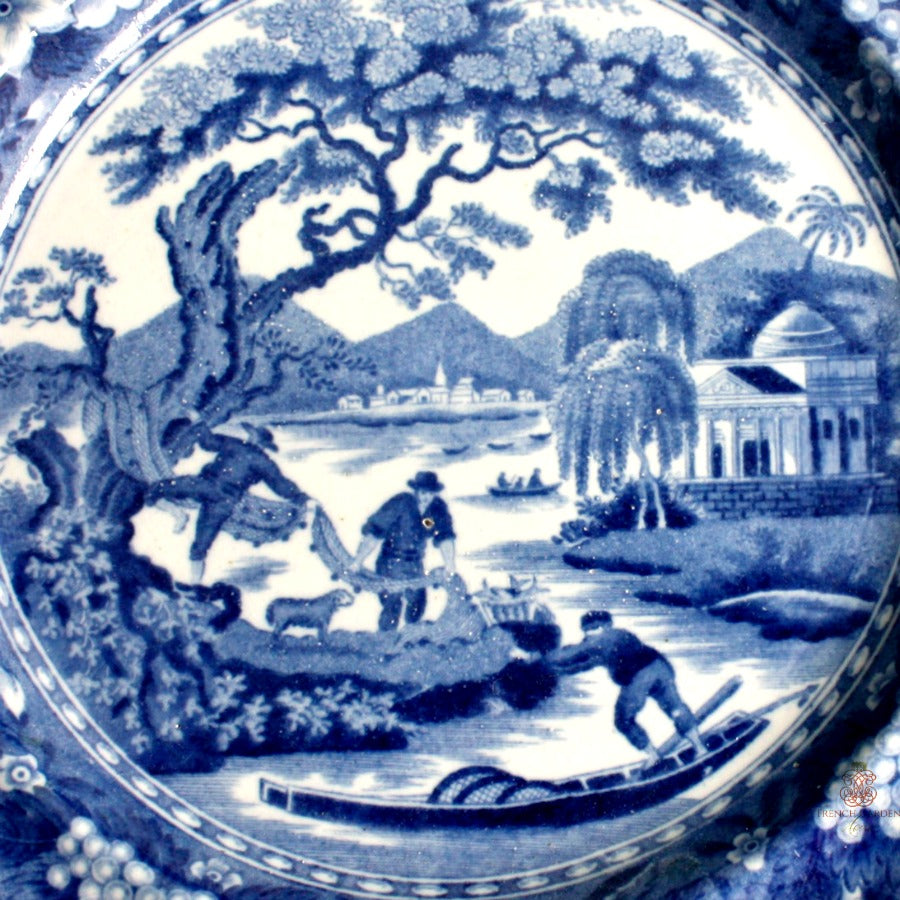 Early 19th Century Blue and White Transfer Printed Plate