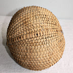 bottom view of 19th Century French Panier à Fesses highlighting woven craftsmanship