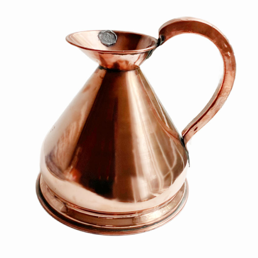 Antique English Hand Made Copper Pitcher