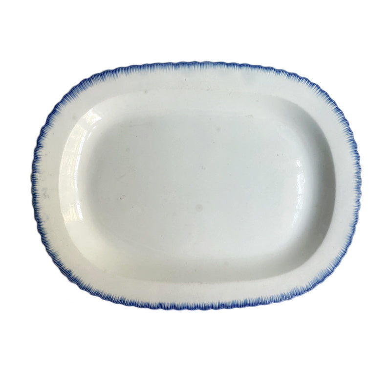 1820's English Georgian Pearlware Blue Edged Platter