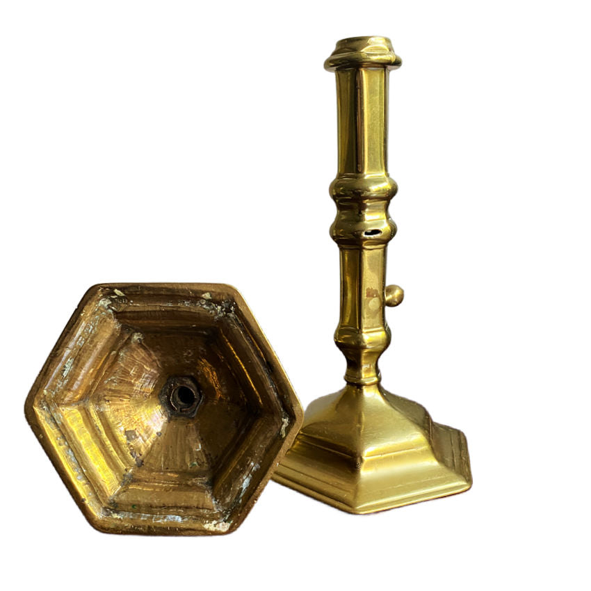 Antique rare brass candlesticks