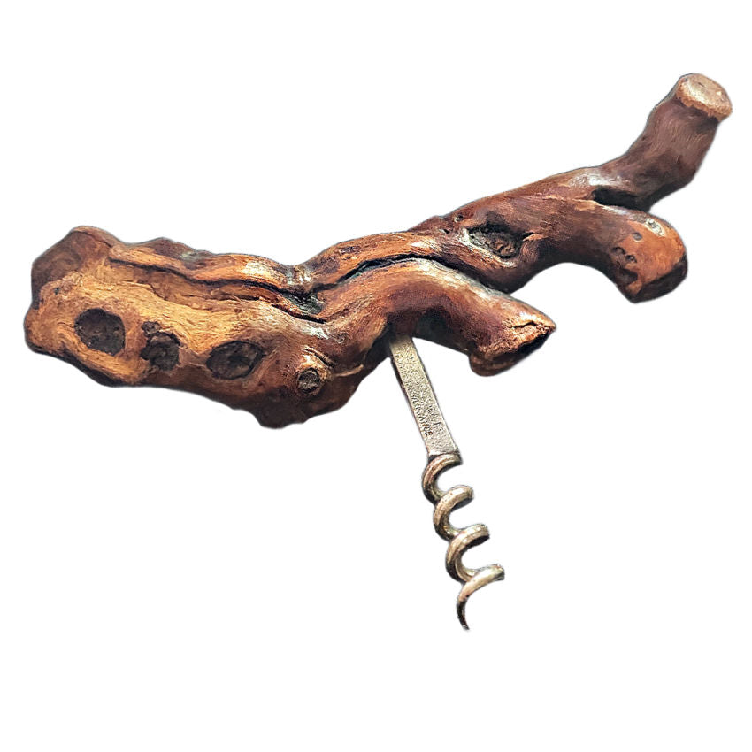 1930's Large French Laurent Siret Signed Vine Wood Corkscrew
