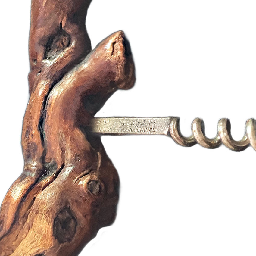 1930's Large French Laurent Siret Signed Vine Wood Corkscrew