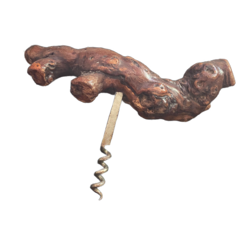 1930&#39;s Large French Laurent Siret Signed Vine Wood Corkscrew