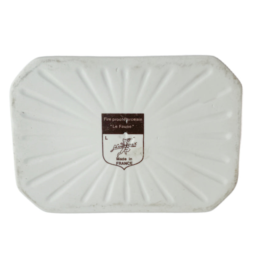 1930's French White Porcelain Pâté Tureen Poire sur Branche