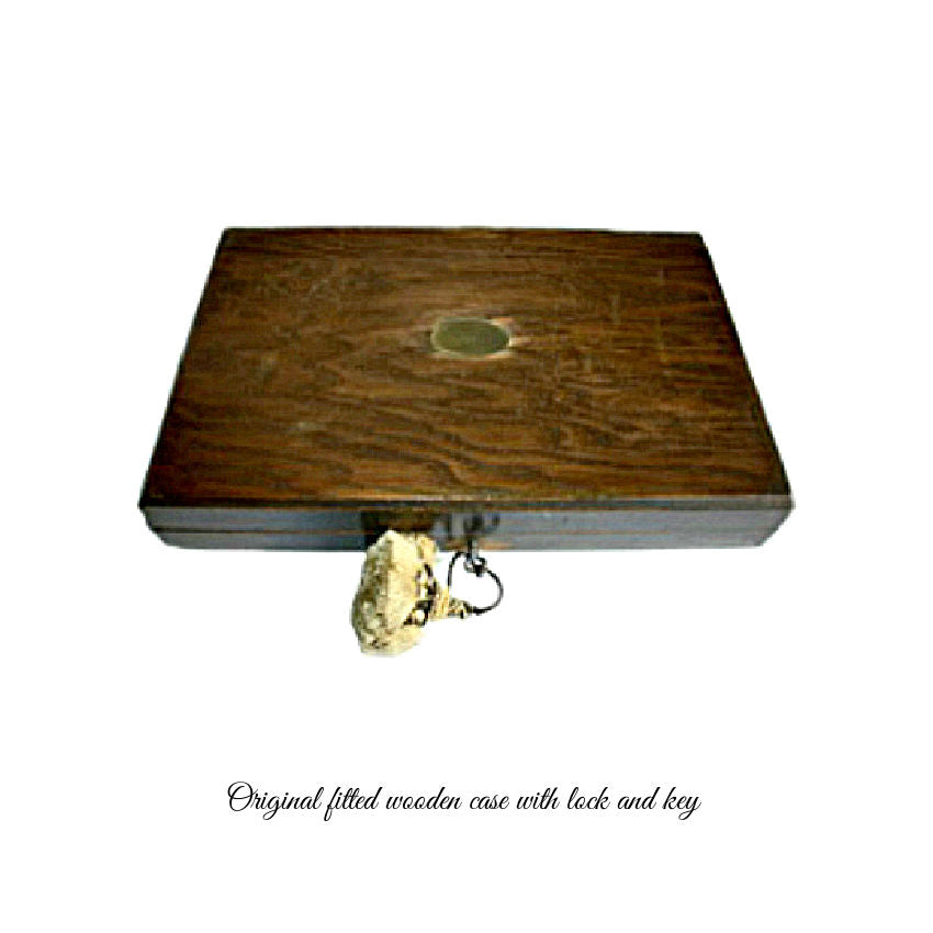 Exceptional Antique English Mother of Pearl Fish Service for 6 &amp; Serving Pieces