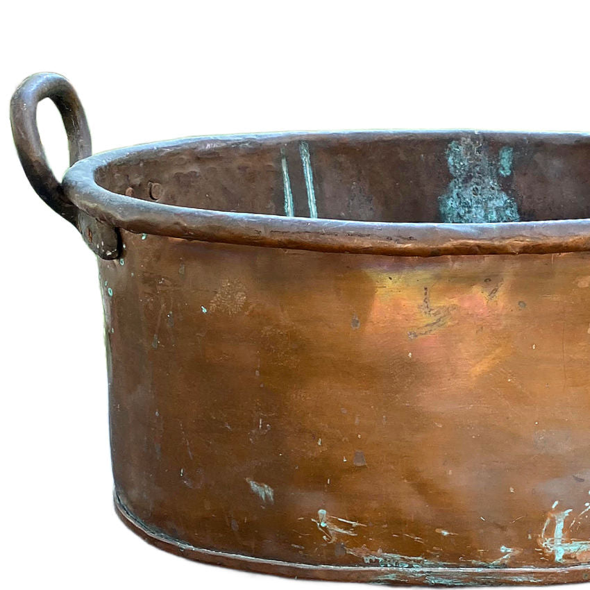 19th Century French Verdigris Copper Vat Jardiniere