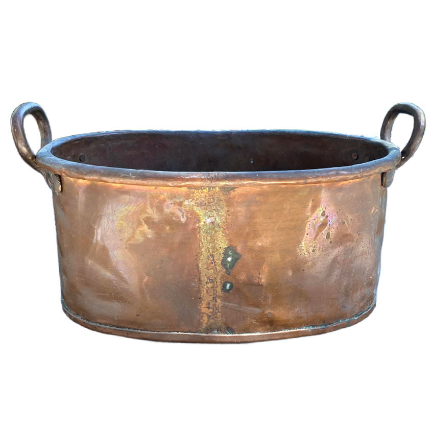 19th Century French Verdigris Copper Vat Jardiniere