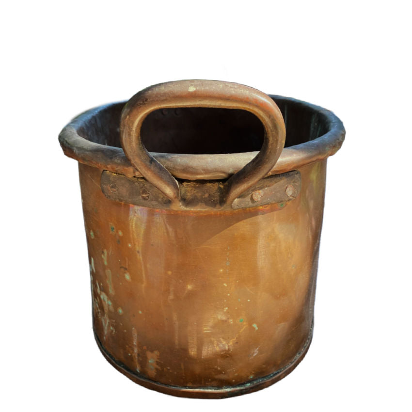 19th Century French Verdigris Copper Vat Jardiniere