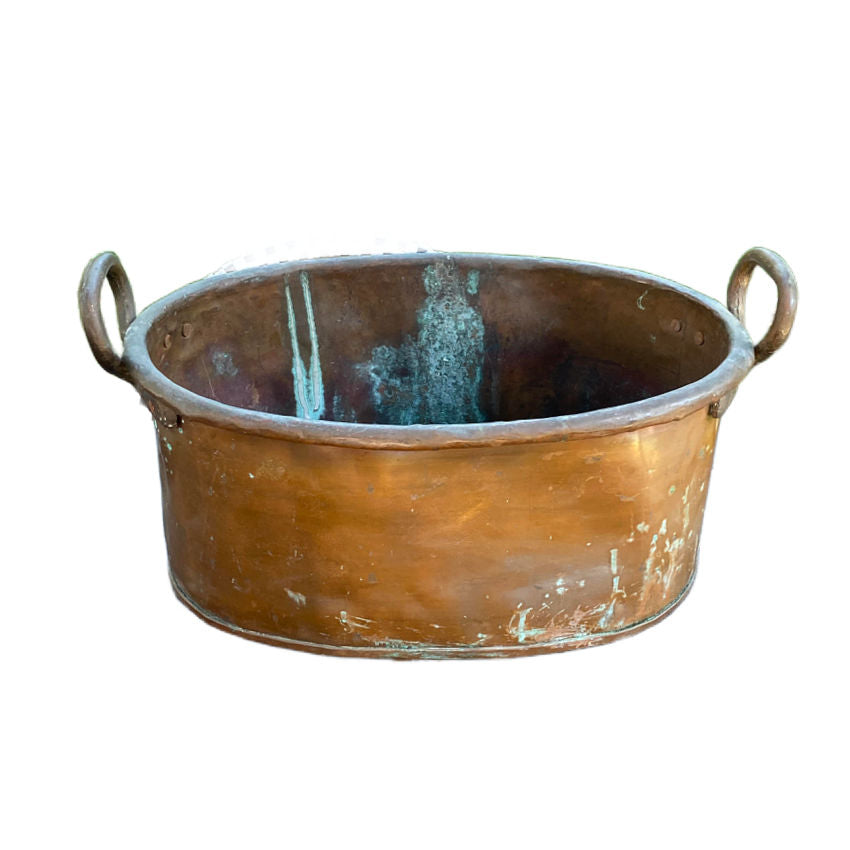 19th Century French Verdigris Copper Vat Jardiniere