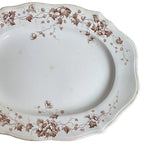 19th Century Ironstone Staffordshire Large Brown Transferware Platter